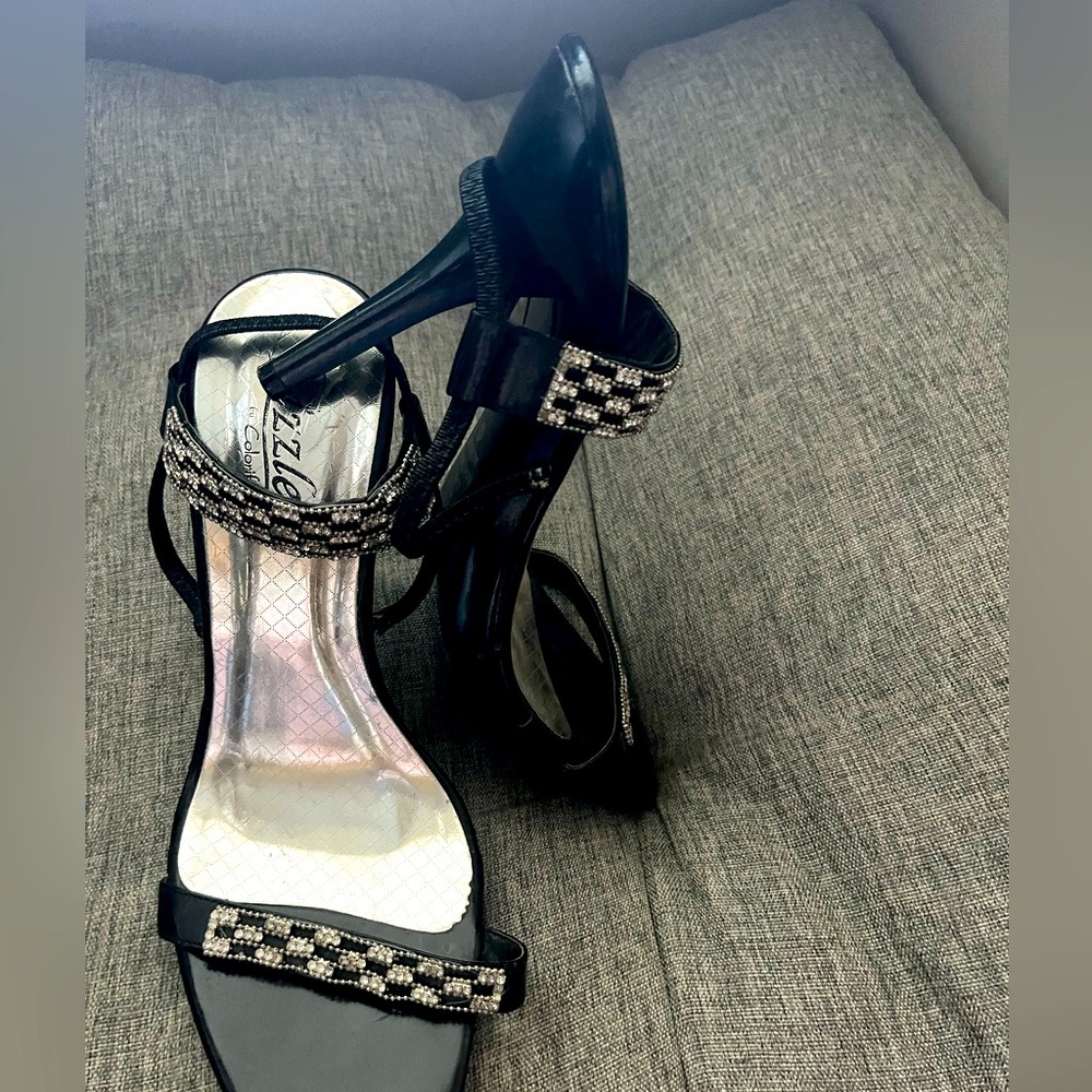 Sizzle by Coloriffic Black with Ankle and Toe Dazzle